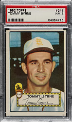 1952 Topps #241 Tommy Byrne PSA NM 7