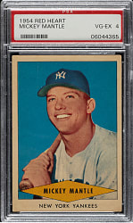 1954 Red Heart Dog Food Mickey Mantle PSA VG-EX 4