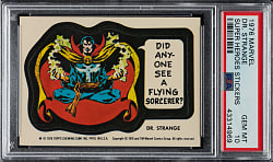 1976 Topps "Marvel Super Heroes Stickers" Dr. Strange PSA GEM MINT 10