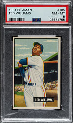 1951 Bowman #165 Ted Williams PSA NM-MT 8