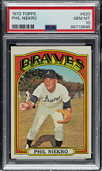 1972 Topps #620 Phil Niekro PSA GEM MINT 10