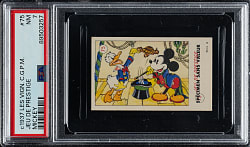 Circa 1937 Les Vign. C.G.P.M. Mickey #75 Jeu De Prestige PSA NM 7