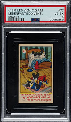Circa 1937 Les Vign. C.G.P.M. Mickey #77 Les Enfants Doivent PSA VG-EX 4