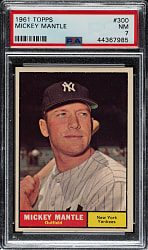 1961 Topps #300 Mickey Mantle PSA NM 7