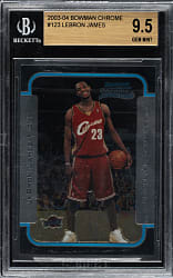 2003-2004 Bowman Chrome Basketball #123 LeBron James Rookie BGS GEM MINT 9.5