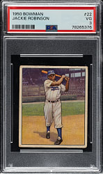 1950 Bowman #22 Jackie Robinson PSA VG 3