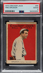 1915 E145 Cracker Jack #65 Tris Speaker PSA GOOD 2