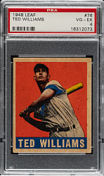 1948-1949 Leaf #76 Ted Williams PSA VG-EX 4