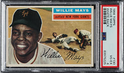 1956 Topps #130 Willie Mays White Back PSA VG-EX 4