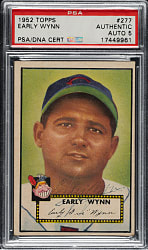 Signed 1952 Topps #277 Early Wynn PSA/DNA EX 5