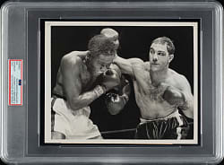 1954 Rocky Marciano vs. Ezzard Charles "Split Nose" World Heavyweight Championship Second Fight Original United Press Photograph PSA/DNA Type I