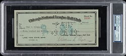 1919 William Veeck, Fred Mitchell, and Lefty Tyler Signed Chicago Cubs Payroll Check - PSA/DNA