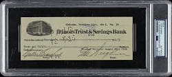1916 Charles Weeghman Signed Check - PSA/DNA