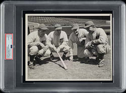 Circa 1941 Pittsburgh Pirates with Honus Wagner and Frankie Frisch Original Photograph PSA/DNA Type I