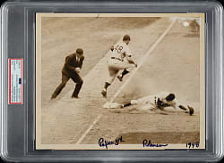 1948 Jackie Robinson with Andy Pafko Original International News Service Photograph PSA/DNA Type I