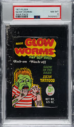 1971 Fleer "Magic Glow Worms and Bed Bugs" Unopened Wax Pack PSA NM-MT 8