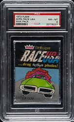 1972 Fleer AHRA "Race USA" Unopened Wax Pack PSA NM-MT 8