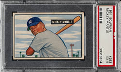 1951 Bowman #253 Mickey Mantle Rookie PSA EX 5