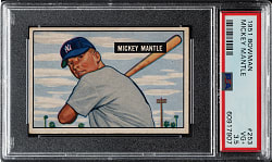 1951 Bowman #253 Mickey Mantle Rookie PSA VG+ 3.5