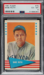 1961 Fleer All-Time Greats #75 Babe Ruth PSA EX-MT 6