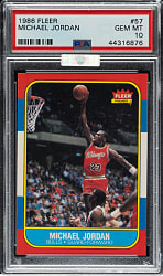 1986-1987 Fleer Basketball #57 Michael Jordan Rookie PSA GEM MINT 10 (MBA Silver Diamond)