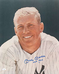 Mickey Mantle Signed 16 x 20 Photograph with "MVP 1962" Inscription - JSA