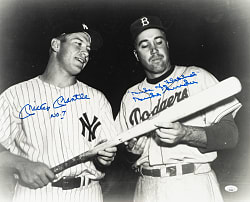Mickey Mantle and Duke Snider Signed 16 x 20 Photograph with "No. 7" and "Duke of Flatbush" Inscriptions - JSA