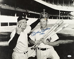 Mickey Mantle Signed 16 x 20 Photograph with "1956" Inscription - JSA