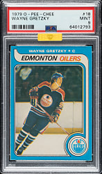 1979-1980 O-Pee-Chee Hockey #18 Wayne Gretzky Rookie PSA MINT 9 (MBA Gold Diamond)