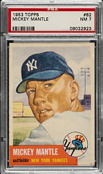 1953 Topps #82 Mickey Mantle PSA NM 7
