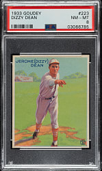 1933 R319 Goudey #223 Dizzy Dean PSA NM-MT 8