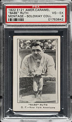 1922 E121 American Caramel (Series of 120) "Babe" Ruth Photo Montage PSA VG-EX 4