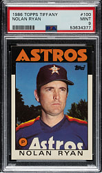 1986 Topps Tiffany #100 Nolan Ryan PSA MINT 9