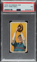 1909-1911 T206 White Border Dick Hoblitzell PSA POOR 1 - Sovereign 350 Back