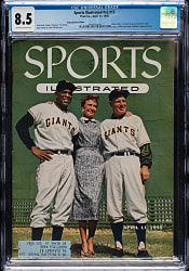 1955 Sports Illustrated Magazine Volume 2 Issue 15 CGC 8.5 - Willie May's First Sports Illustrated Cover!