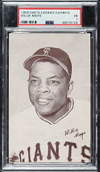 1959 Dad's Cookies Exhibits Willie Mays PSA POOR 1 - Highest Graded!