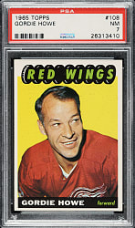 1965-1966 Topps Hockey #108 Gordie Howe PSA NM 7