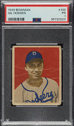 1949 Bowman #100 Gil Hodges Rookie PSA POOR 1