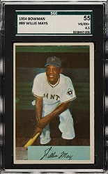 1954 Bowman #89 Willie Mays SGC VG/EX+ 55