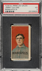 1909-1911 T206 White Border Jimmy Collins PSA VG 3 - El Principe De Gales Back