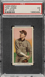 1909-1911 T206 White Border Tom Jones PSA VG 3 - Brown Hindu Back