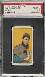 1909-1911 T206 White Border Wilbur Goode PSA GOOD+ 2.5 - Brown Hindu Back