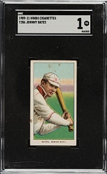 1909-1911 T206 White Border Johnny Bates SGC POOR 1 - Brown Hindu Back