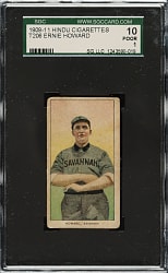 1909-1911 T206 White Border Ernie Howard Southern Leaguer SGC POOR 10 - Brown Hindu Back