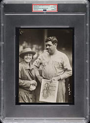 1923 World Series Babe Ruth and Girl Scout Original Underwood & Underwood Photograph PSA/DNA Type I