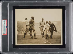 1923 Babe Ruth First Home Run at Yankee Stadium Original News Service Photograph PSA/DNA Type I