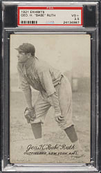 1921 Exhibits Babe Ruth PSA VG+ 3.5