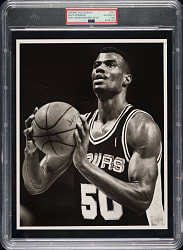 Circa 1992 David Robinson Original Gary Weber/Sporting News Photograph PSA/DNA Type I