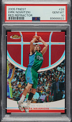 2005-2006 Finest Basketball #28 Dirk Nowitzki Red Refractor #137/169 PSA GEM MINT 10