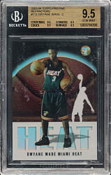 2003-2004 Topps Pristine Basketball #113 Dwayne Wade Refractor #645/1,999 BGS GEM MINT 9.5